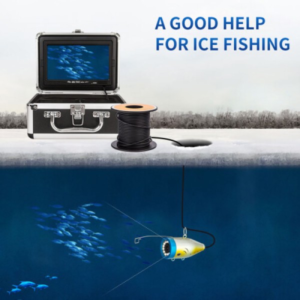 7" LCD Underwater Fish Finder Camera 1200TVL Waterproof IP68